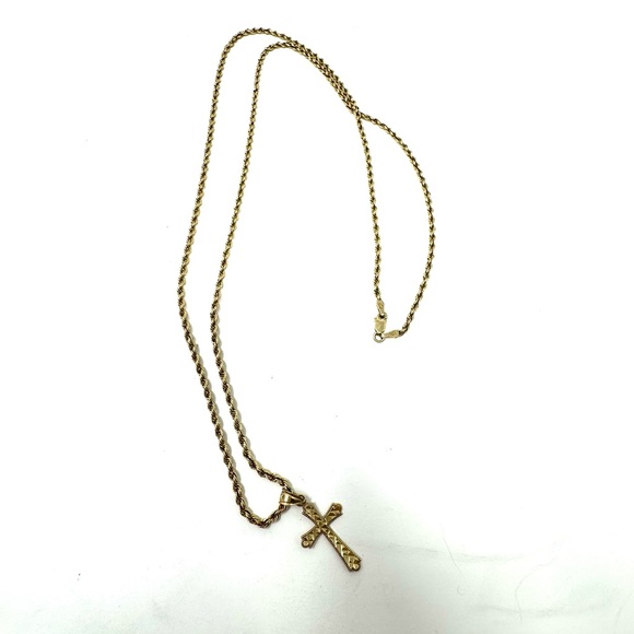 10K rope chain with 10K dual sided cross pendant, 4.8g - Picture 6 of 12